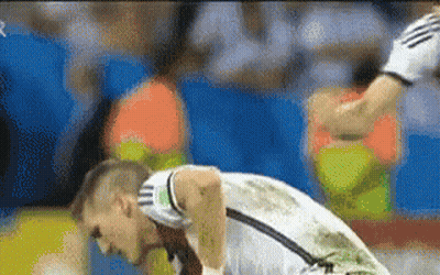 Blurry Soccer Player With Letter R GIF