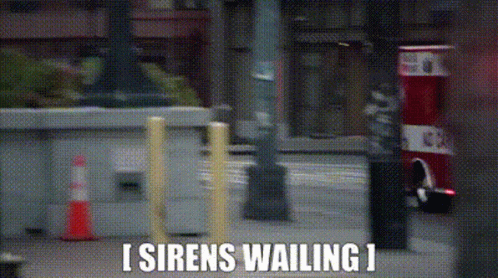 Blurry Street Sirens Wailing GIF