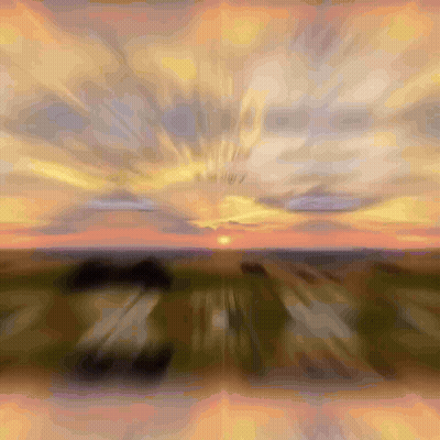 Blurry Sunset Sun Shining Through Clouds GIF