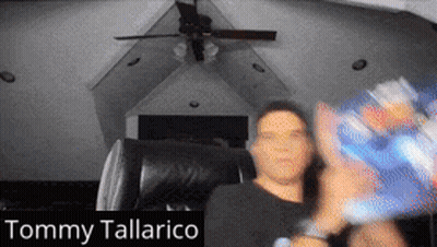 Blurry Tommy Tallarico With Ceiling Fan GIF
