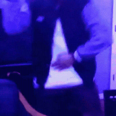 Blurry Torso With Blue Light Behind GIF