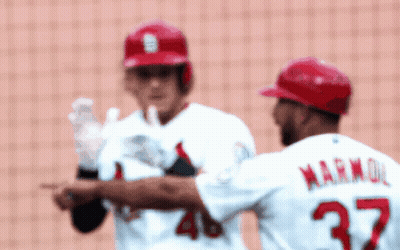 Blurry Two Baseball Players Number 37 GIF