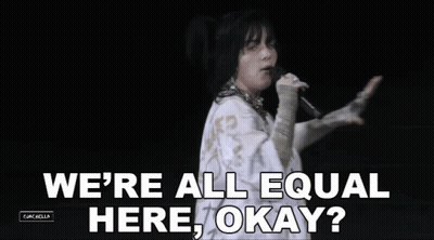 Blurry Woman Dancing We're All Equal Here Okay GIF