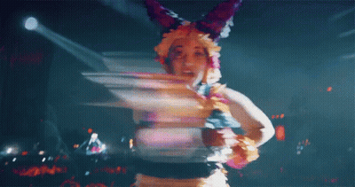 Blurry Woman In Costume GIF