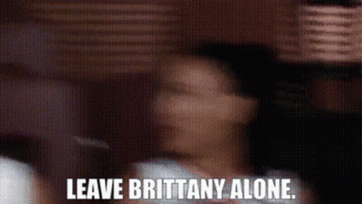 Blurry Woman Saying Leave Brittany Alone GIF