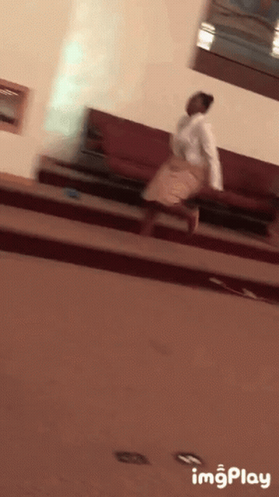Blurry Woman Walking Down Stairs Imgplay GIF
