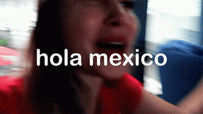 Blurry Woman With Hola Mexico GIF