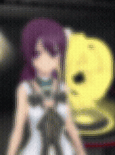 Blurry Woman With Purple Hair GIF
