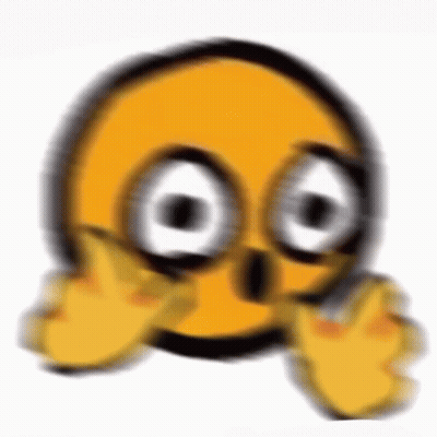 Blurry Yellow Smiley Surprised Face