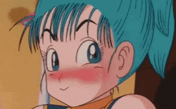 Blushed Bulma Winking Heart GIF