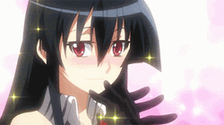 Blushing Akame GIF
