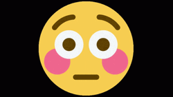 Blushing Emoji Disintegrate GIF