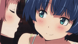 Blushing Girl Anime Kiss