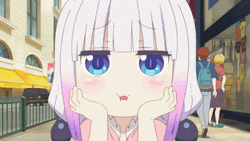 Blushing Kanna Kamui GIF