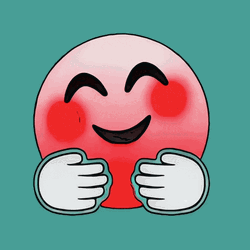 Blushing Love Hug Emoji Smile GIF
