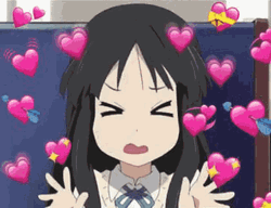 Blushing Mio Akiyama Faint GIF