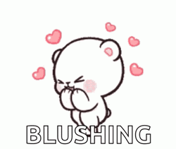 Blushing Mocha Bear Feeling Flattered GIF