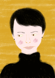 Blushing Portrait Painting
