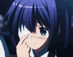 Blushing Rikka  GIF