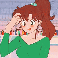 Blushing Sailor Jupiter Head Scratching  GIF