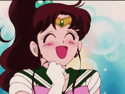Blushing Sailor Jupiter Tilting Head GIF