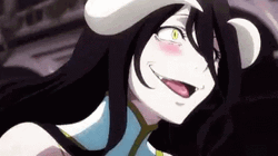 Blushing Succubus Albedo GIF