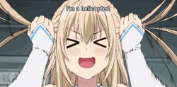 Blushing Sylphy Im A Helicopter Meme GIF