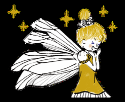 Blushing Yellow Fairy Sketch  GIF