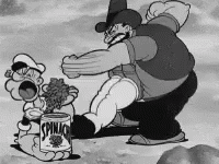 Bluto Popeye Silly Fight GIF