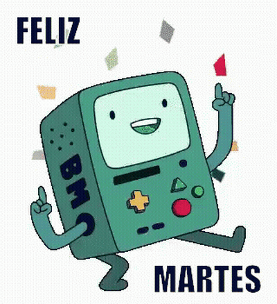 BMO Adventure Time Pointing Up Feliz Martes GIF