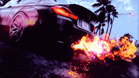 BMW Burnout And Fire Exhaust GIF