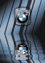 Bmw Logo In Water Reflection