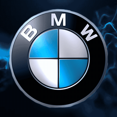 BMW Logo With Smoke On Dark Background GIF
