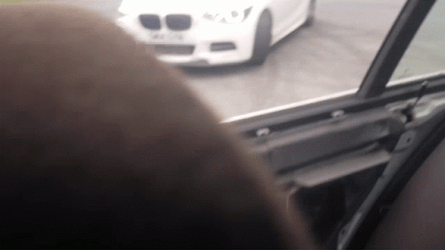 Bmw M Series Pearl White Counter Steering GIF
