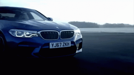 Bmw M5 Series Blue Metallic Coasting GIF