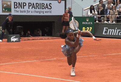 BNP Paribas Ad Behind Tennis Player GIF