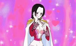 Boa Hancock Blushing Hearts Anime Love GIF