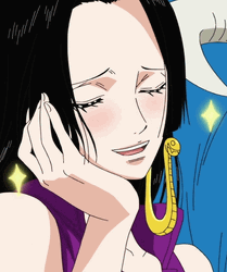 Boa Hancock Face Blush Sparkling GIF