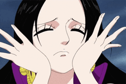 Boa Hancock Face Palm Blush Shy GIF