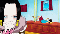 Boa Hancock Luffy Shy Blush Crush GIF