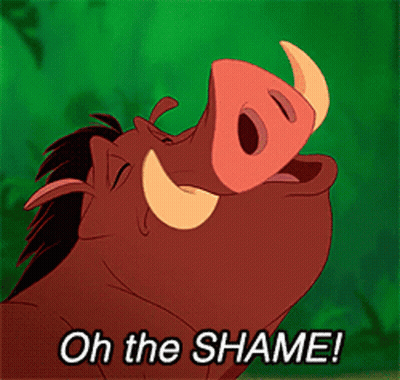 Boar Saying Oh The Shame GIF