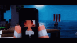 Boat Explosion Aphmau Shocked Reaction GIF