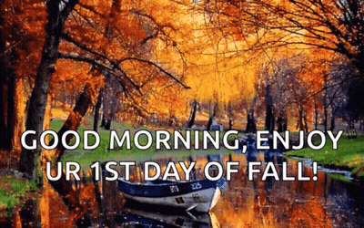 Boat In River Good Morning Fall GIF