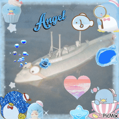Boat With Angel Written On It GIF