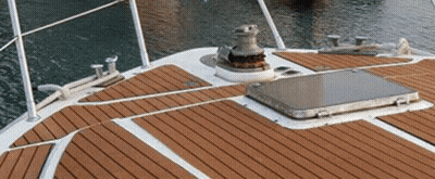 Boat With Wooden Deck And Hatch GIF