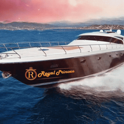 Boat With Wooden Deck And Hatch GIF