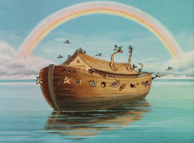 Boat With Word Ark GIF