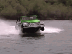 Boating Water Jeep Car GIF 