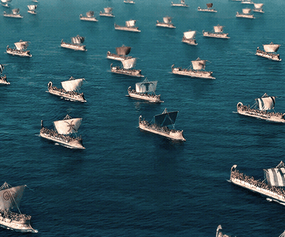 Boats Floating In Water GIF