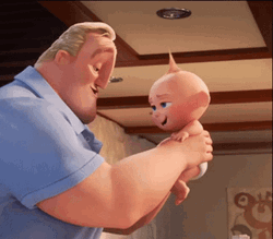 Bob Carrying Happy Jack Jack GIF
